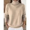 Womens Solid Color High Neck Knit Sweater Fall Winter 2026 Casual Elegant Pullover Lightweight Warm
