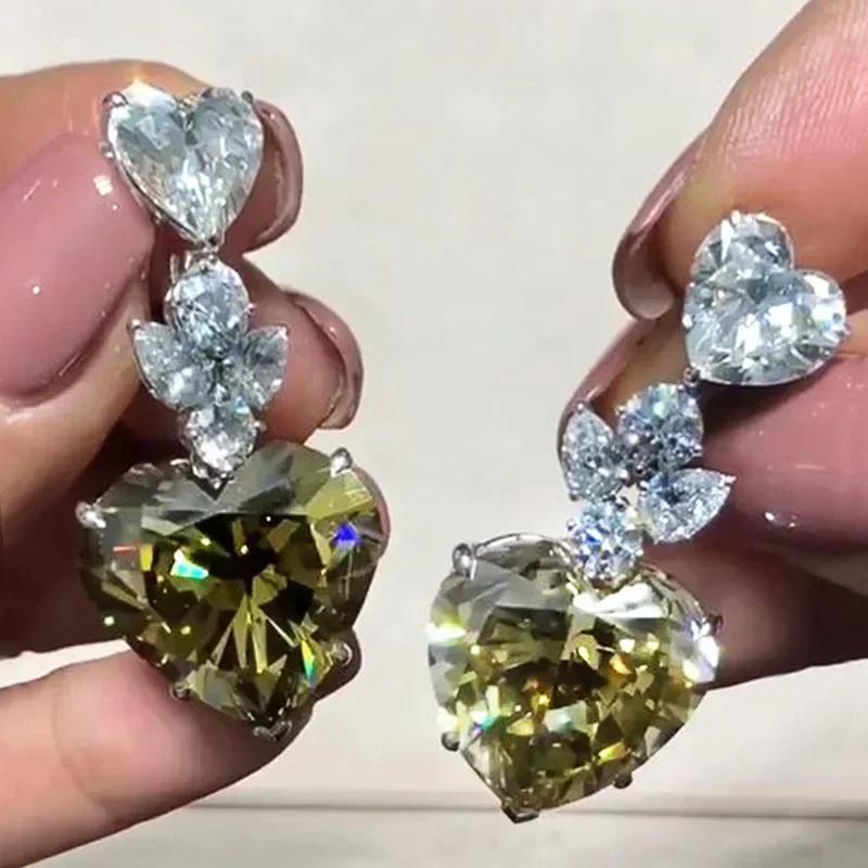 Luxury, High-End, Gorgeous Party, Water Droplet Zircon Earrings, Bride'S Wedding, Eternal And Dazzling Jewelry, Headwear