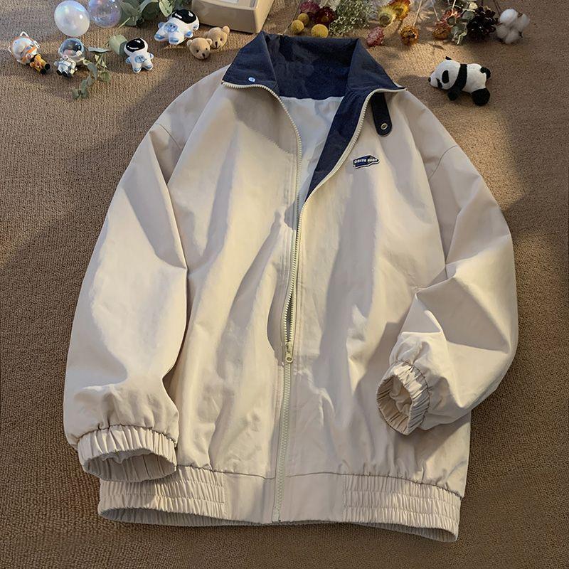 

Унисекс винтажная коричневая американская рабочая куртка: Расслабленный весенне-осенний вариант для пар 2XL