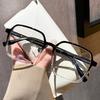 New Fashionable Small Fresh Large Frame Transparent Women's Glasses Casual Daily Decoration Classic Retro Men's Eyeglasses Frame