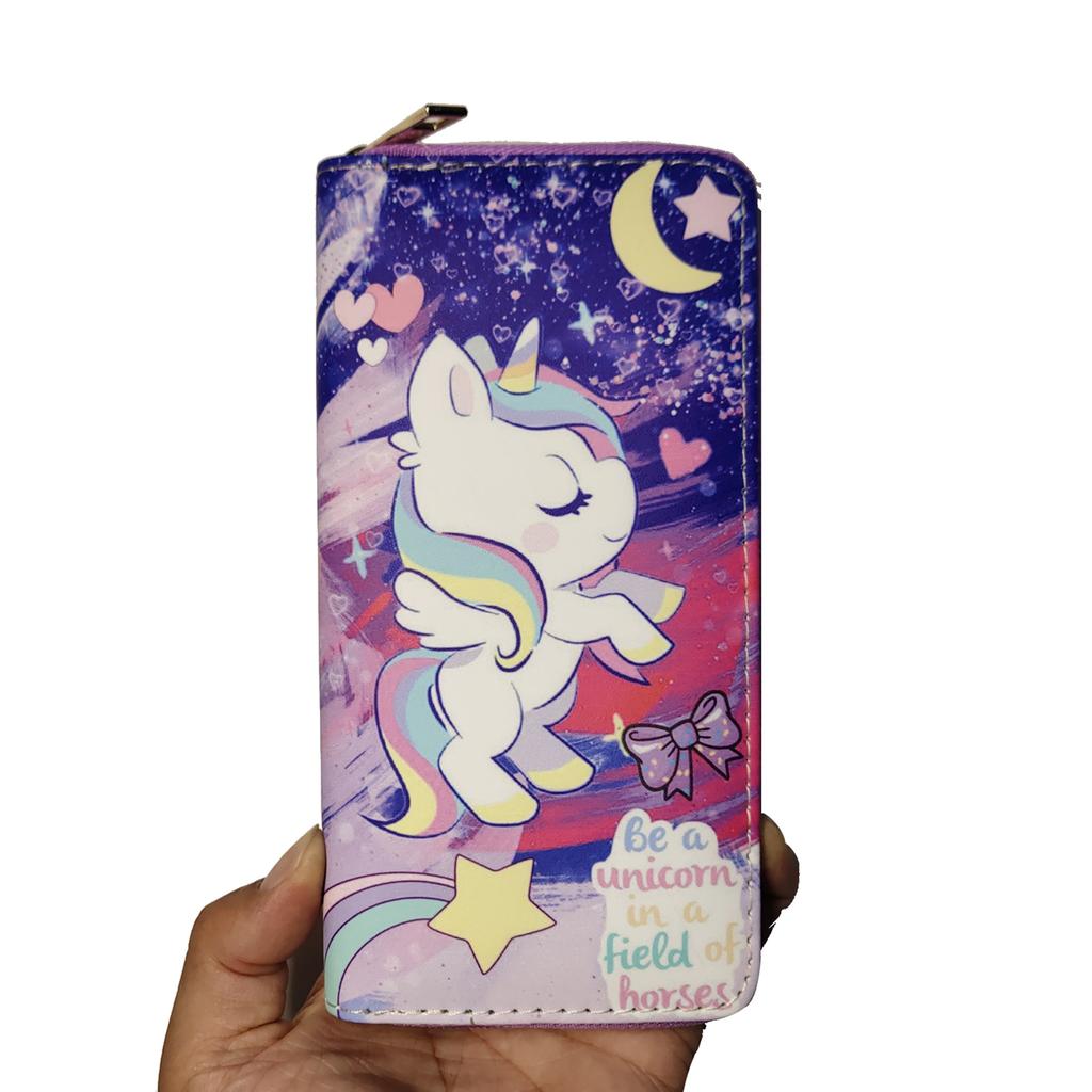 New unicorn series long zipper wallet, wallet