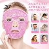 Portable Ice Bead Face Mask Gel Mask, Hot Cold Therapy Eye for Post Reusable Pack Surgery Recovery, 3D Contoured Cooling Heating with Adjustable Strap