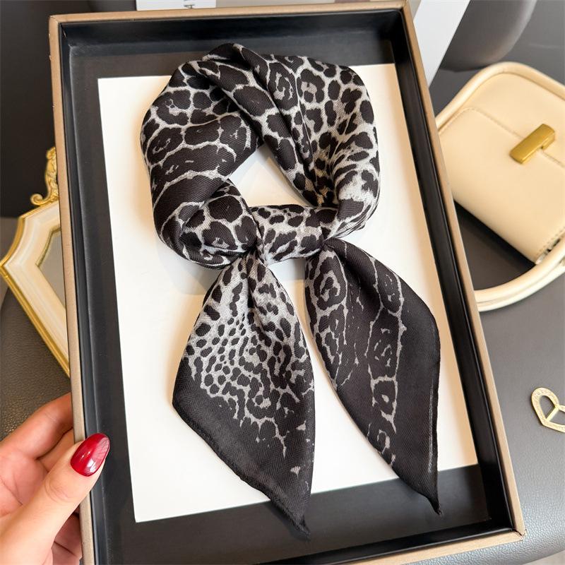 Luxury Brand Linen-Cotton Print Square Scarf Women Neck Tie Female Hair Bandana Headkerchief Shawl Wrap Hijab Echarpe