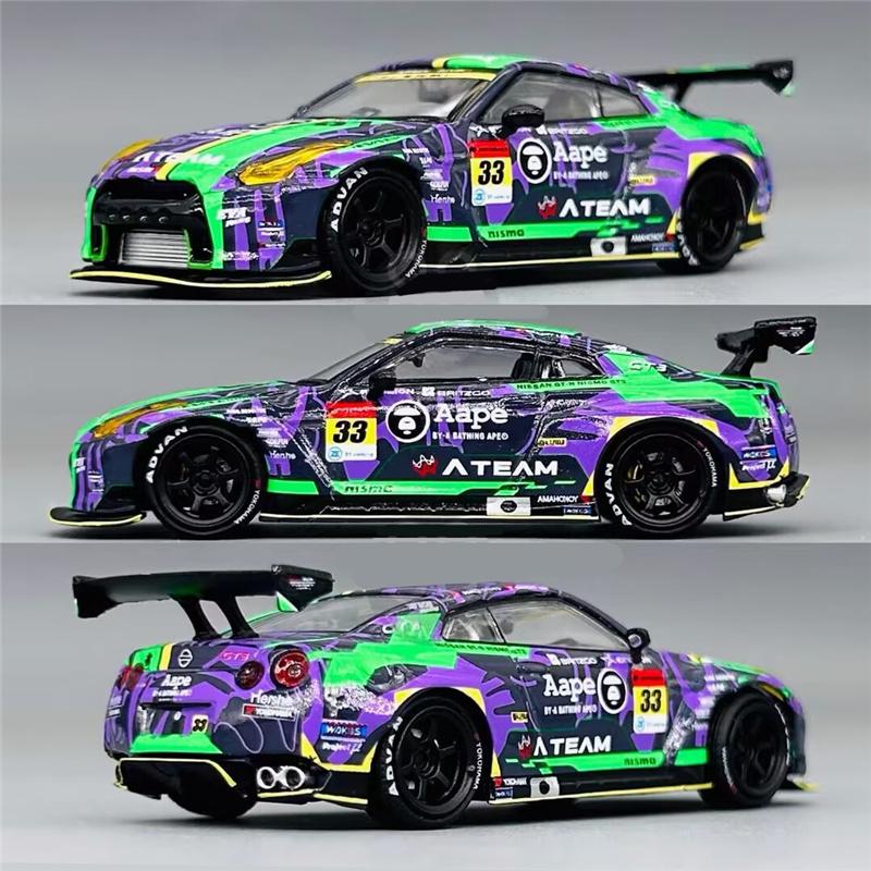 1/32 Nissan GT-R R35 NISMO EVA Racing Model Mașină Sport Aliaj Diecast Metal Jucărie Mașină de Curse de Circuit Model Sunet și Lumină Cadou Copii