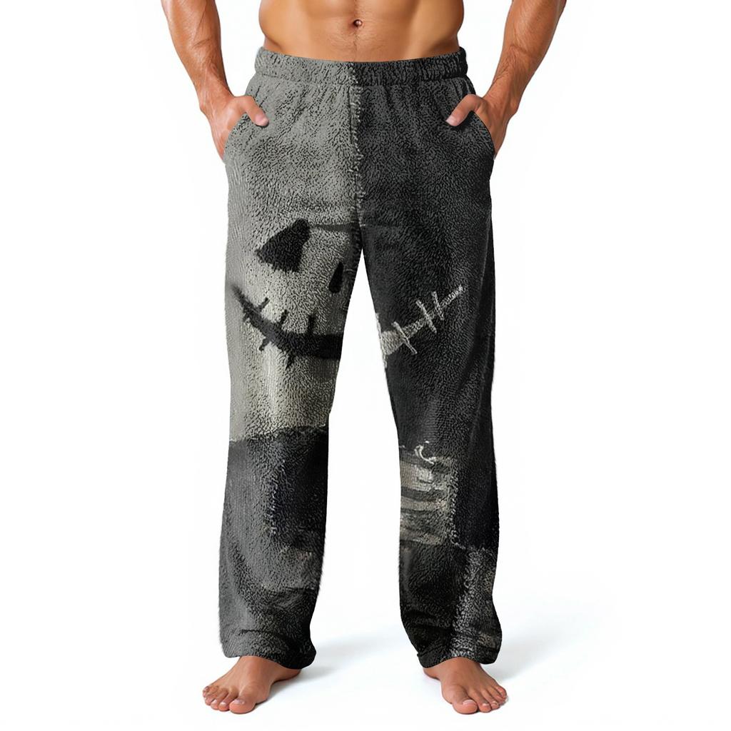 Men's Allover Printed Home Pants Sleeping Pajama Pants Long Pants Pajama Pants