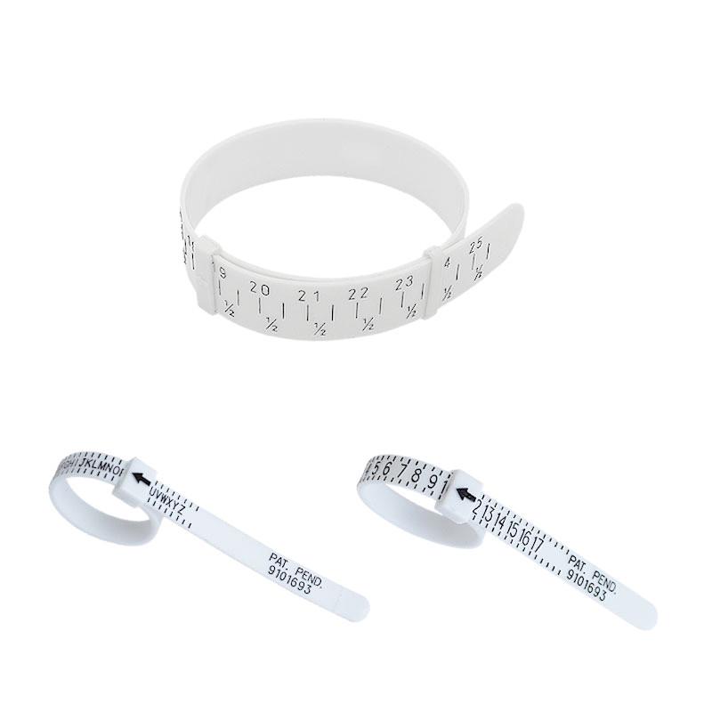 Standard Bracelet and Ring Size Measuring Tool with Magnifying Glass