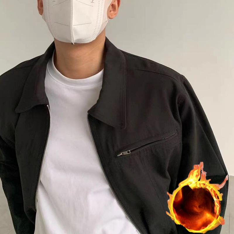 

Короткая куртка куртка для мужчин весна и осень High Street ретро черный повседневный топ с лацканами куртка для мальчиков 2XL