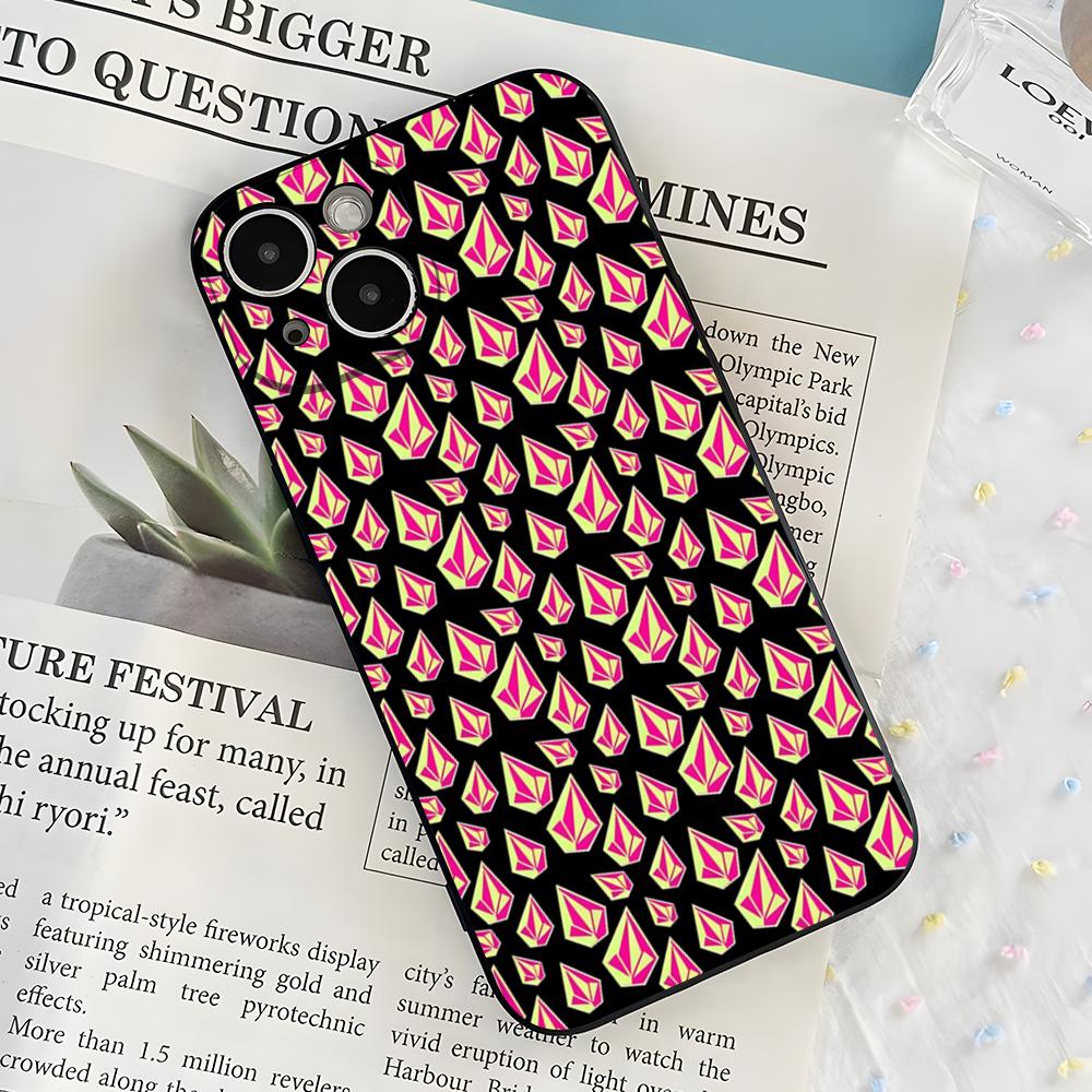 

V-Volcom Logo Phone Case For IPhone 17 Air 16 E Pro Max 15 14 13 Mini 12 Pro 11 Max Plus Black Soft Shell iPhone 11