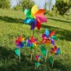 Whirligig Yard Wood Stick Lawn Garden Decor Wind Spinner Kids Toy Windmill