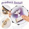 6inch Handheld Tambourine, Double Row Jingle Accompanying Orff Percussion Instrument, for Ktv, Parties Atmosphere Gifts(Drumstick Not Included)