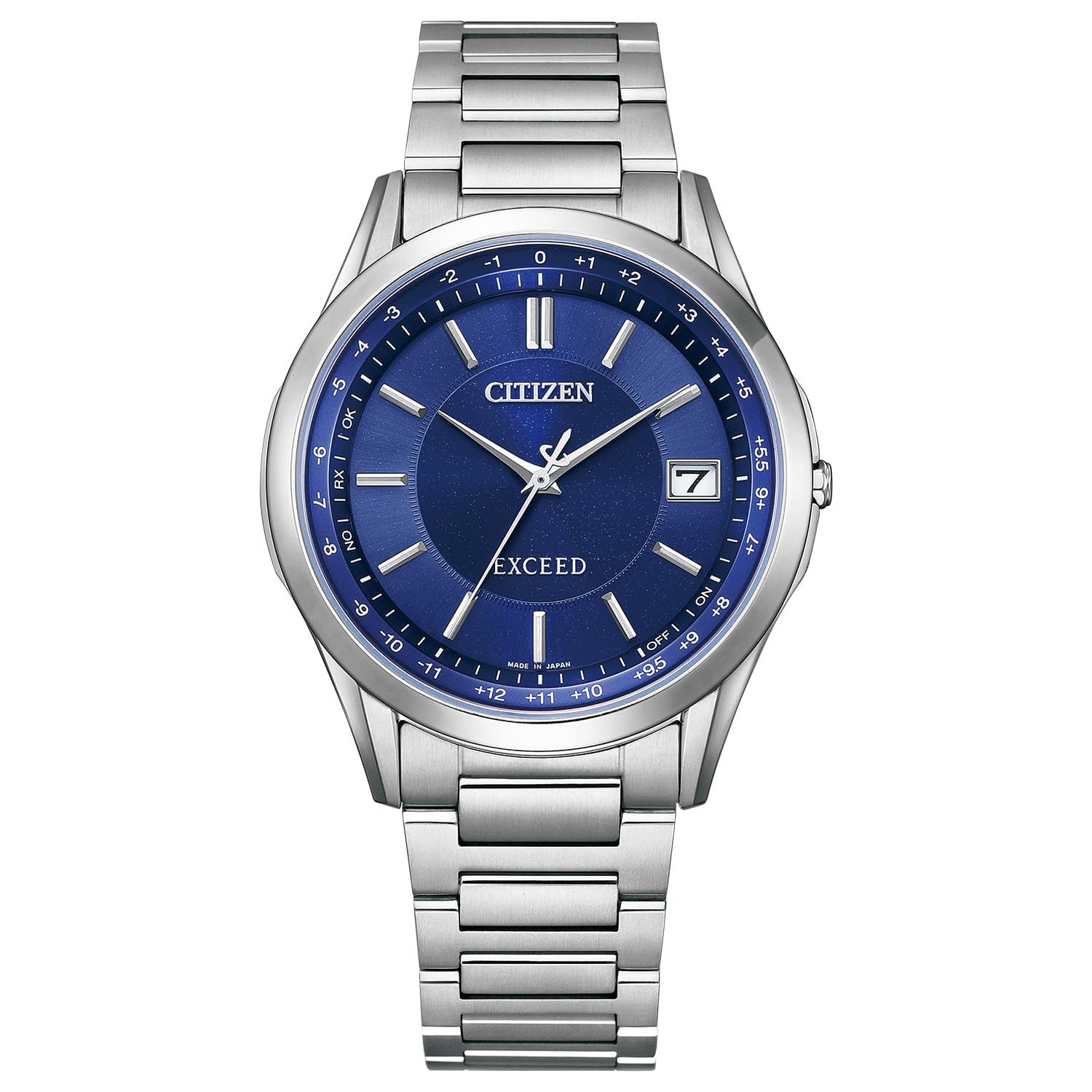 

Exceed Pair Watch Radio Solar Date Waterproof Simple Blue Silver [Citizen] CB1110-61L для чоловіків срібний