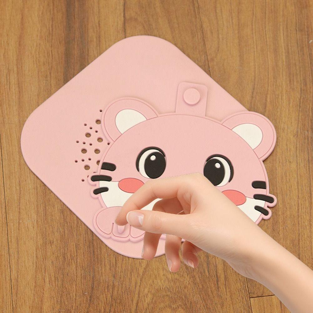 Anti Odor Floor Drain Pad Cartoon Cat Shower Drain Cover  for Kitchen Toilet