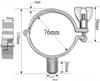 1/2" BSP Male X Fit 1/2" 3/4" 1" -12" Inch 12.7-305mm Tube OD 304 Stainless Steel Pipe Support Clamp Hanger Bracket Sanitary