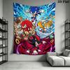 Hedgehog Sonic Boost Wall Hanging Printed Fabric Blanket Decorative Tapestries for Bedroom Living Room Home Decor