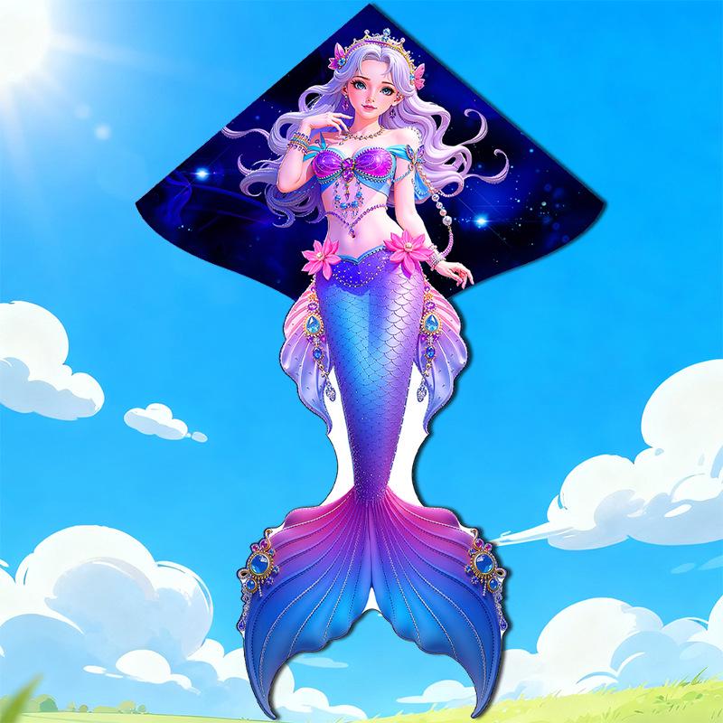 Pearl Mermaid Princess Cartoon Kite for Kids