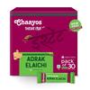 Premiscela per tè istantaneo Chaayos - Gusto Adrak Elaichi - Zucchero normale (22G * 30 Bustine) (Produce 150 ml), Zenzero in Polvere, Cardamomo in Polvere, Miscela per Tè, Desi