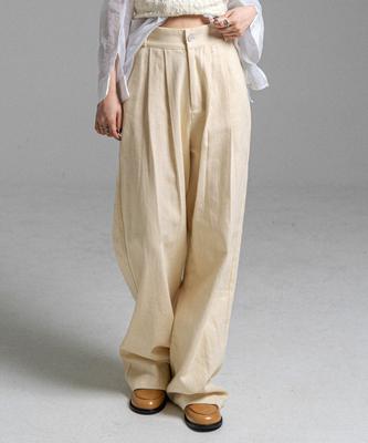 PANDORAFIT [Wide] Buckle Jeans Cream