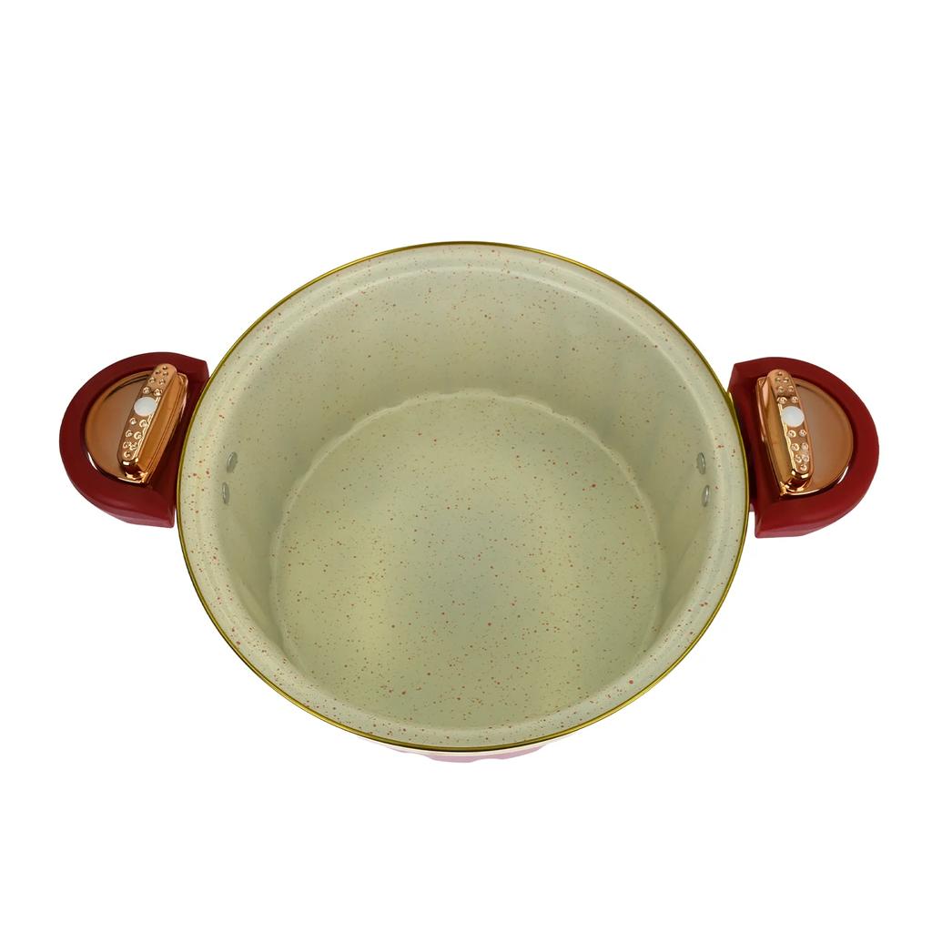 Multifunctional Double Ear Stewing Slow Cooker Korean Vacuum Red Micro Pressure Cooker 8L Cooking Pot with Lid High Capacity