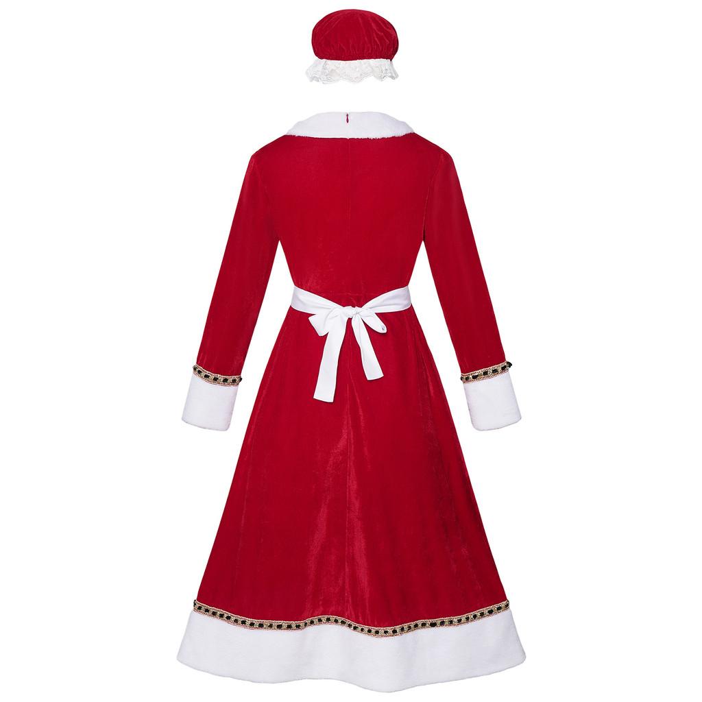 Christmas Cosplay Dress With Velvet Fabric For Anime And Fantasy Party Wear