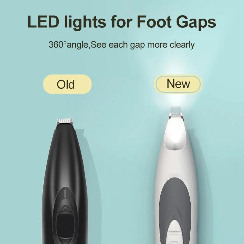 Cat Foot Shaver Dog Electric Groomer Trimmer with Led Lamp Usb Pet Cat Dog Face Foot Ear Hip Hair Paw Shaver Dog Grooming Tools