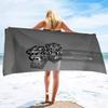 Dice Print Oversized Beach Towels,Super Absorbent Sand Free Thick Microfiber Beach Towel ,Cute Tropical Palm Leaf Beach Towels
