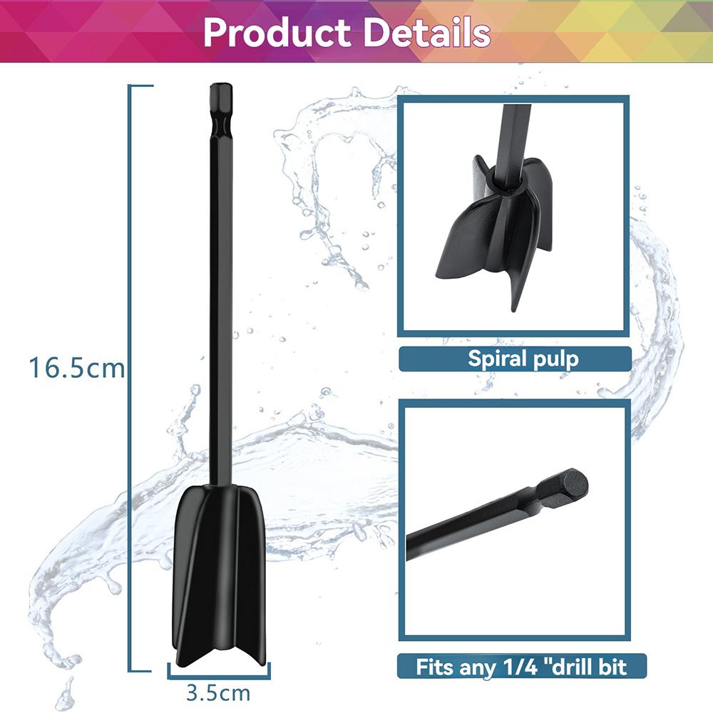2PCS Epoxy Mixing Stirring Rods Paint Putty Cement Mixer Attachment with Drill Chuck for Epoxy Resin Latex Oil Paint