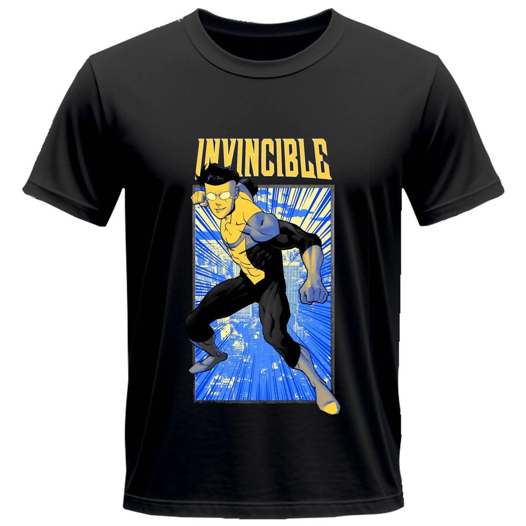Superhero Merch T-Shirts TV Invincible Men Women Adult Anime 100% Cotton T Shirt Round Collar Short Sleeve All Seasons Tops