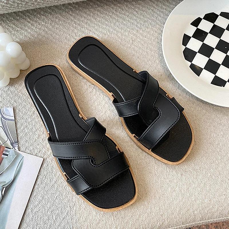 Damen Sommer Pantoletten Weiche Anti-Rutsch-Sohle Leichte Hausschuhe Damen Strand Gehen