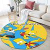 The Simpsons Poster pattern round rug,Carpet Rug for Living Room Bedroom Playroom ,Non-slip Floor Mat,Holiday Gifts and Birthday Gifts.
