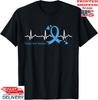 Heartbeat Light Blue Ribbon Prostate Cancer Awareness T-Shirt, Unisex Tee Unisex T-Shirt