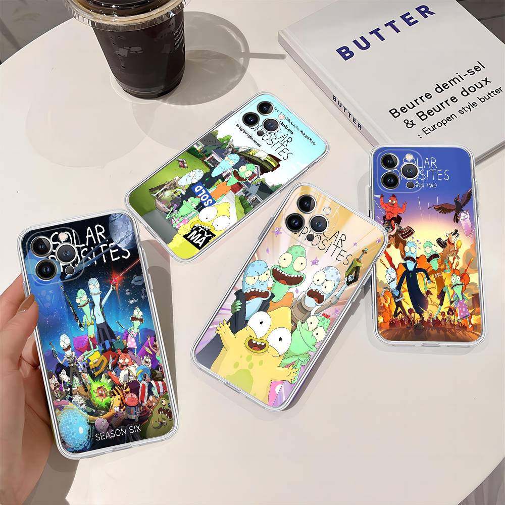 S-Solar O-Opposites Cartoon For IPhone 17 16 15 14 13 12 11 Pro Max Plus Phone Case High End Silicone