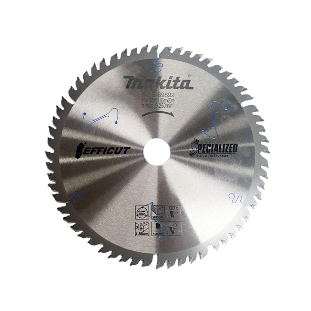 

[6 дюймов 165 мм] Полотно для циркулярной пилы Makida B 69892 [для древесины толщиной 1,85T, 60 полотен]