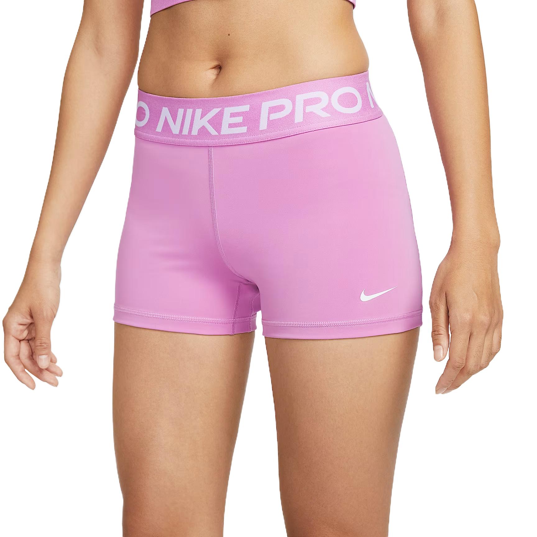 Nike Pro Solid Quick-Dry Mid-Rise Sports Shorts Women shorts CZ9860-504 XS