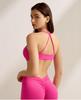 Spaghetti Strap Sports Bra with Shockproof Pads & Criss-Cross Back – Thin, Concealed Support for Yoga