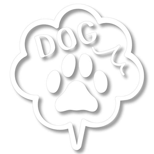nc-smile Dog in car Dog in car Outdoor Car Paw Paw Puff Bubble (White)