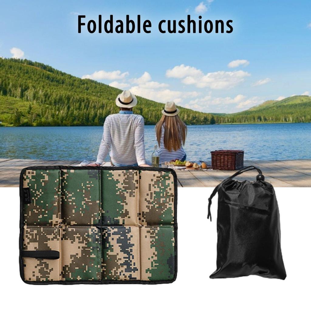 Sit Pads For Backpacking Camping Seat Cushion Large Waterproof Foldable Insulated Sponge Mat With Bag For Fishing Walking Beach