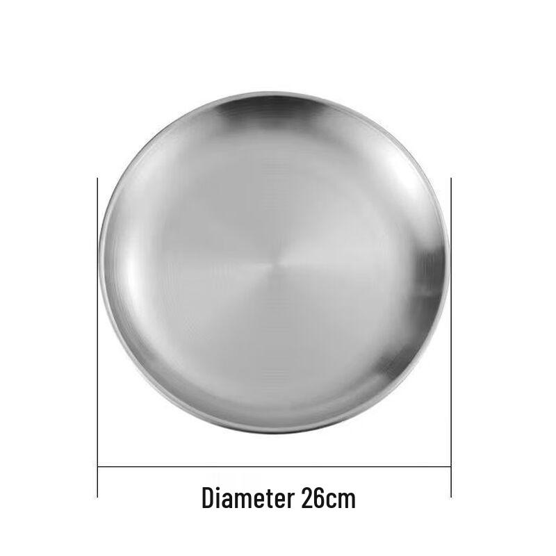 Korean Style 3-Compartment Stainless Steel Square Tray
