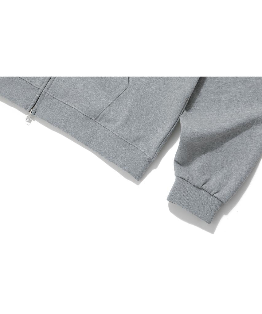 Wooalong (Fleece)Signature Hood Zip-Up - Gray