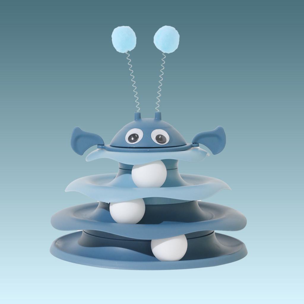 Cat Toy Set With Inflatable Bee Wobbler And Play Wheel For Interactive Play And Gift