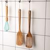 2PCS Wooden Japanese Spatula Cookware Non-Stick Cooking Spoon High Temperature Resistant Household Spatula Baking Set