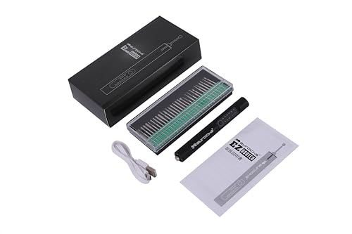 aurochs Rechargeable Mini Router, Plastic Model Tool, 3-Speed, Lighted, Type-C, Compact, Cordless, Electric, for Sanding, Carving, Drilling, Cutting,