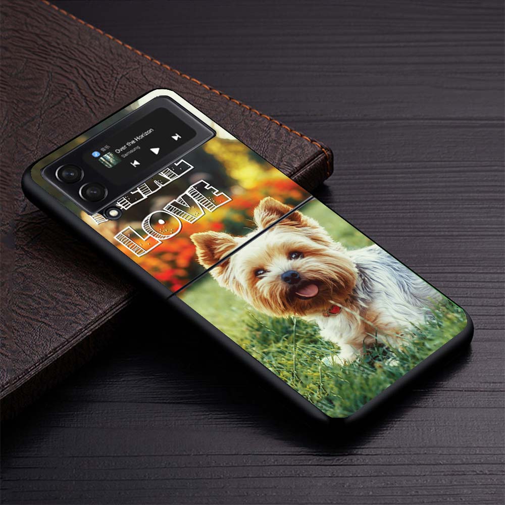 

Yorkshire Terrier Dog Puppy Phone Case For Samsung Galaxy Z Flip3 Flip4 Flip5 Flip6 Flip7 For Z Flip 7 6 5 4 3 5G Hard Folding C Samsung Z Flip 3