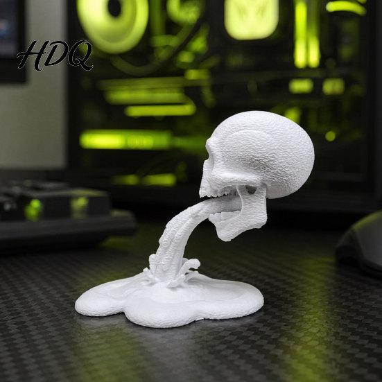 Long-lasting 3D Printed Figure Skull Water Flow Ornament Creative Statue with Environmentally