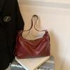 PU Hobo Bag Women's Fashion Shoulder Tote with Soft Texture Large Capacity Casual Everyday Handbag
