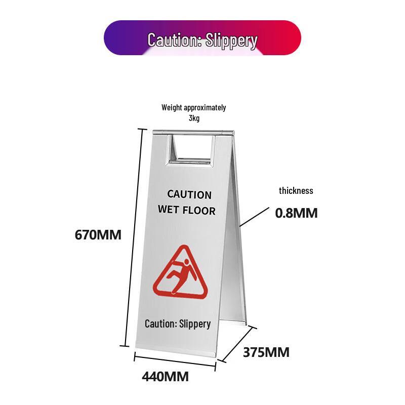 JunYue Stainless Steel Caution Sign Post