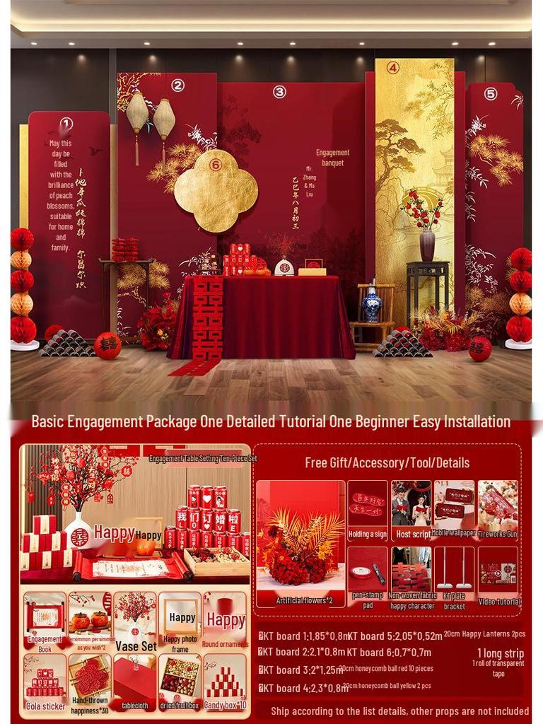 Celebrity Engagement Banquet Decoration Set - High-End Hotel Table and Home Decorative Supplies