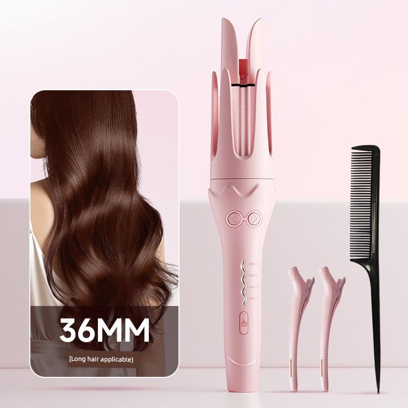 

Minhuang Lasting Hair-Styling 36mm Automatic Hair Curler 36mm Extended Upgraded Negative Ion Version (Pink)