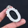 Natural Black Tourmaline Rough Gemstone 925 Sterling Silver Pendant For Women