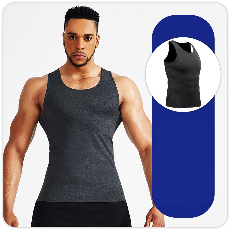 

Мужские майки для бега, безрукавки для джоггинга, спортивные компрессионные джерси, быстросохнущие майки, майки для силовых тренировок 4XL темно серый