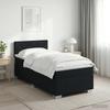 Box Spring Bed with Mattress Black 80 X 200 Cm Fabric